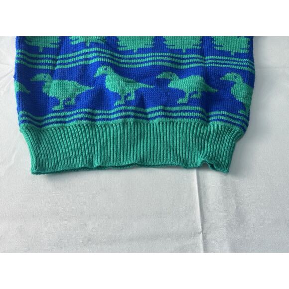 VTG Pezhman Bird Tree Sweater Kids 4T-5T Folk Art Cottagecore Knit Retro - Picture 5 of 12